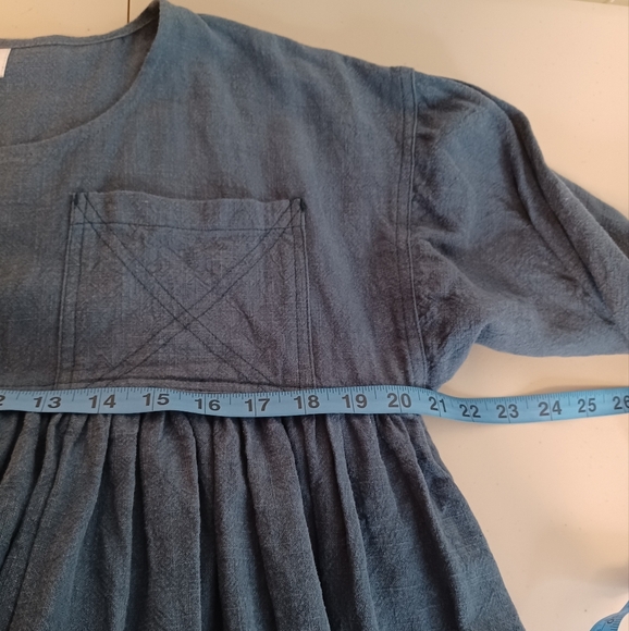 L.F. Markey Kelvin 100% Linen Oversized One Size Tent Trapeze Maxi Dress - Picture 11 of 12